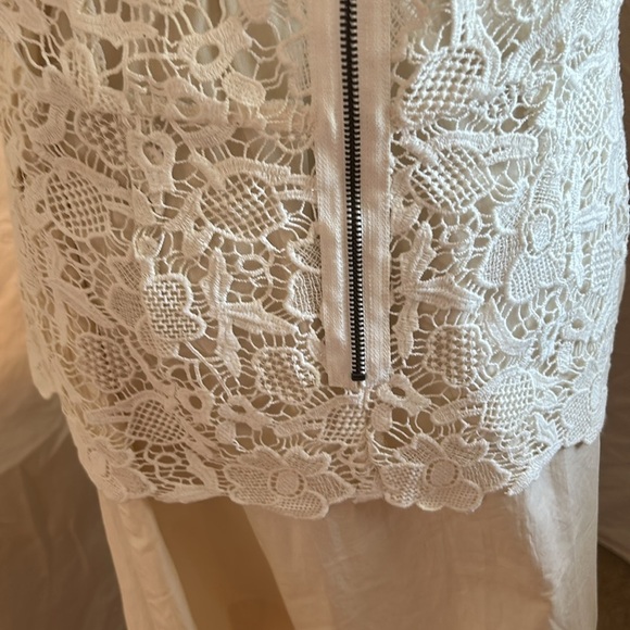 CABI NEEDLE OFF WHITE LACE SLEEVELESS ZIP BACK SHELL CABI SZ M - Picture 7 of 16